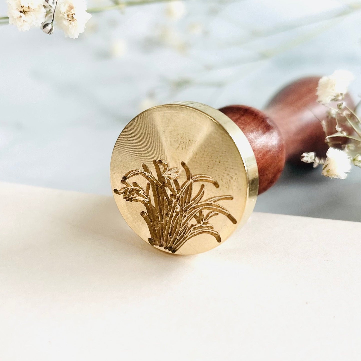 Wild Grass Wax Seal Stamp size 25mm