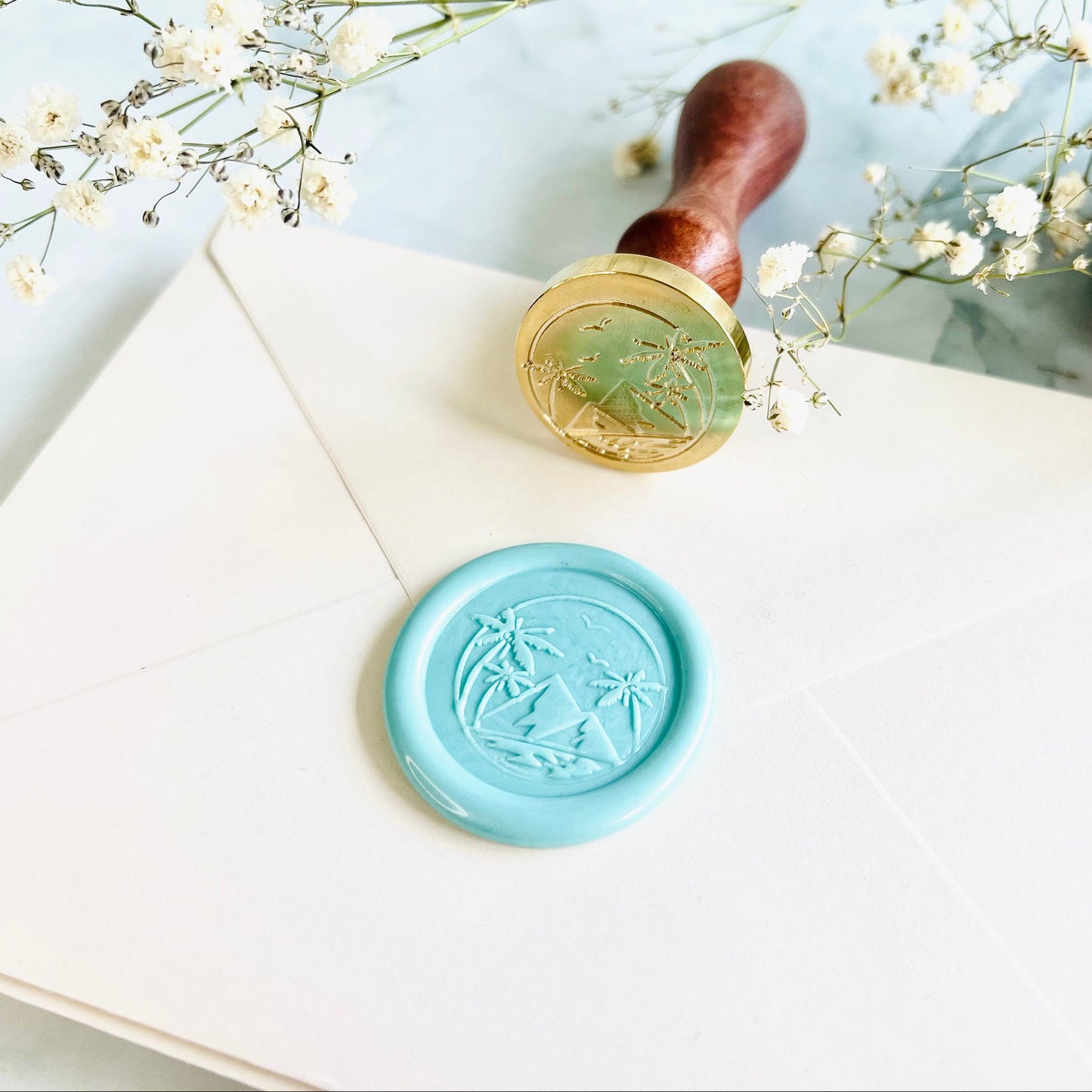 Desert Oasis Wax Seal Stamp size 25mm