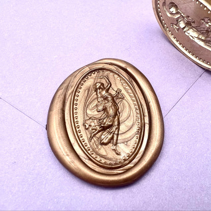 Lady Justice Wax Seal Stamp - Brass 20x30mm