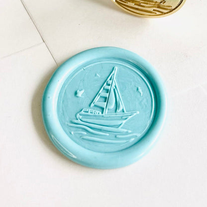 Sailboat Wax Seal Stamp 25mm – Nautical Sailing Ship