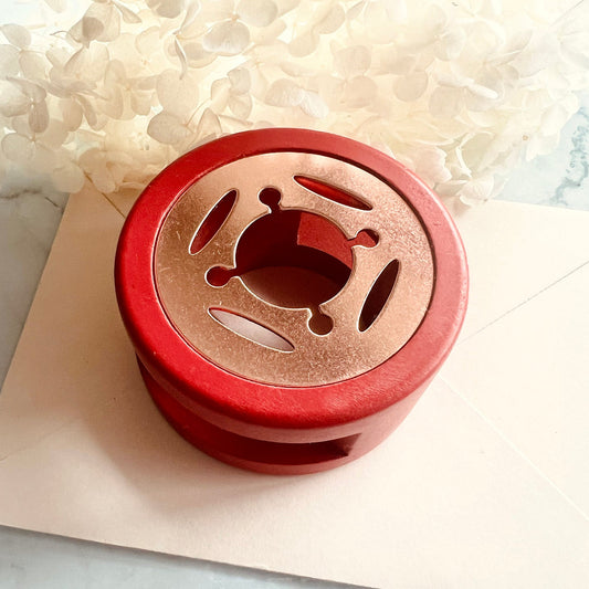 Wax Seal Melting Stove with Red Wooden Base